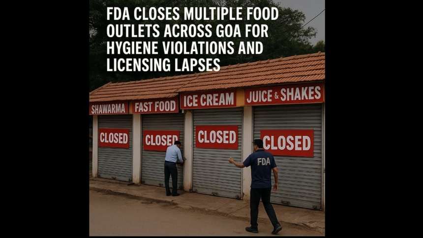 FDA Closes Multiple Food Outlets Across Goa for Hygiene Violations and Licensing Lapses 1 FDA Closes Multiple Food Outlets Across Goa for Hygiene Violations and Licensing Lapses
