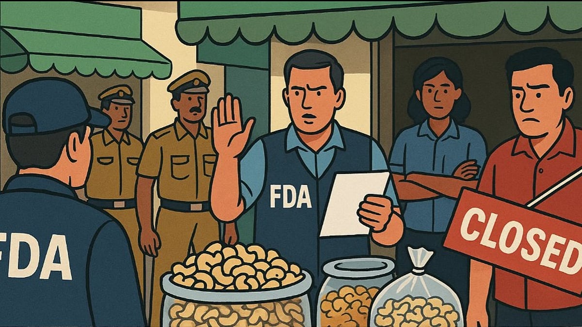 FDA Raids Calangute and Baga Shops, Shuts Down Outlets Selling Substandard Cashew Nuts and Violating Food Safety Norms