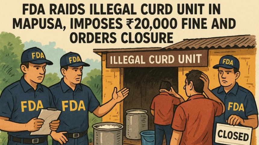 FDA Raids Illegal Curd Unit in Mapusa, Imposes ₹20,000 Fine and Orders Closure 1 FDA Raids Illegal Curd Unit in Mapusa, Imposes ₹20,000 Fine and Orders Closure