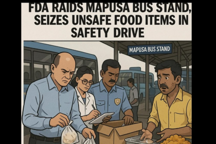 FDA Raids Mapusa Bus Stand, Seizes Unsafe Food Items in Safety Drive