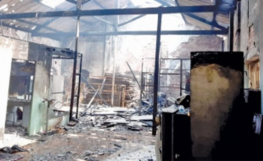 Factory gutted in fire at Ucassaim