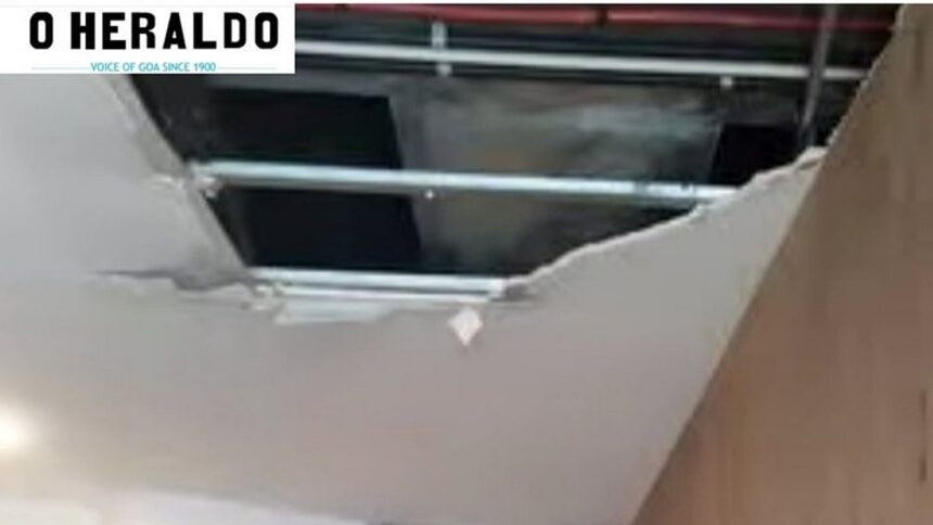 False Ceiling Collapse at Goa’s Kala Academy Sparks Safety Concerns 1 False Ceiling Collapse at Goa’s Kala Academy Sparks Safety Concerns