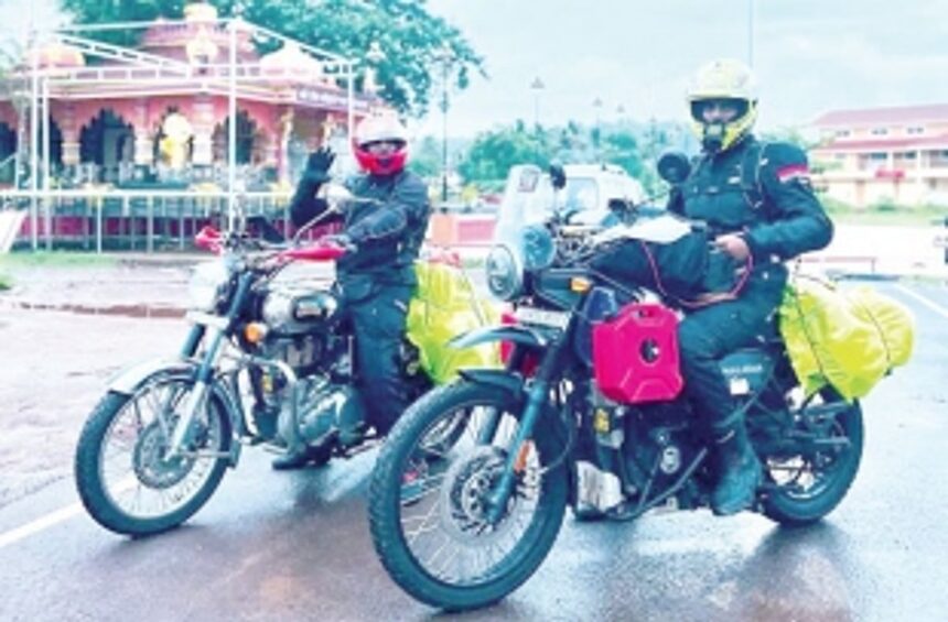 Father-son bonding over a north to south India bike trip