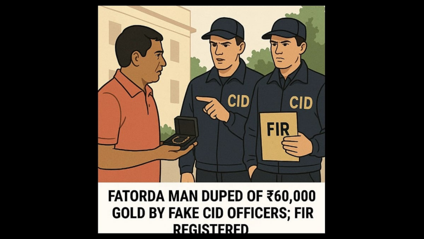 Fatorda Man Duped of ₹60,000 Gold by Fake CID Officers; FIR Registered 1 Fatorda Man Duped of ₹60,000 Gold by Fake CID Officers; FIR Registered