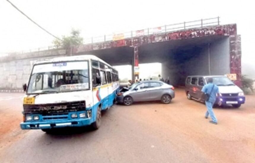 Faulty road design, flouting of traffic rules plague Opa-Khandepar junction