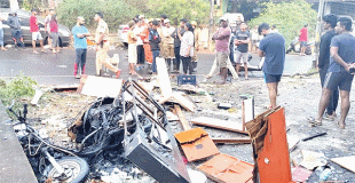 Fear grips Mapusa’s  Dangui Colony as blast rips through restaurant