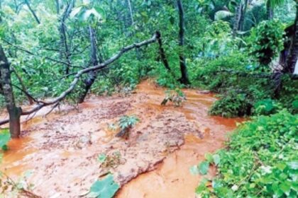 Fear grips Navowado-Sulcorna residents as slurry flows down from hills into village