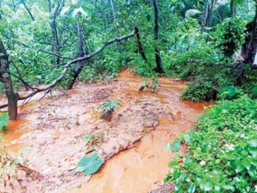 Fear grips Navowado-Sulcorna residents as slurry flows down from hills into village