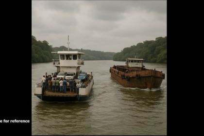 Ferry Stalls Mid-River at Cumbharjua; Collision with Barge Narrowly Avoided