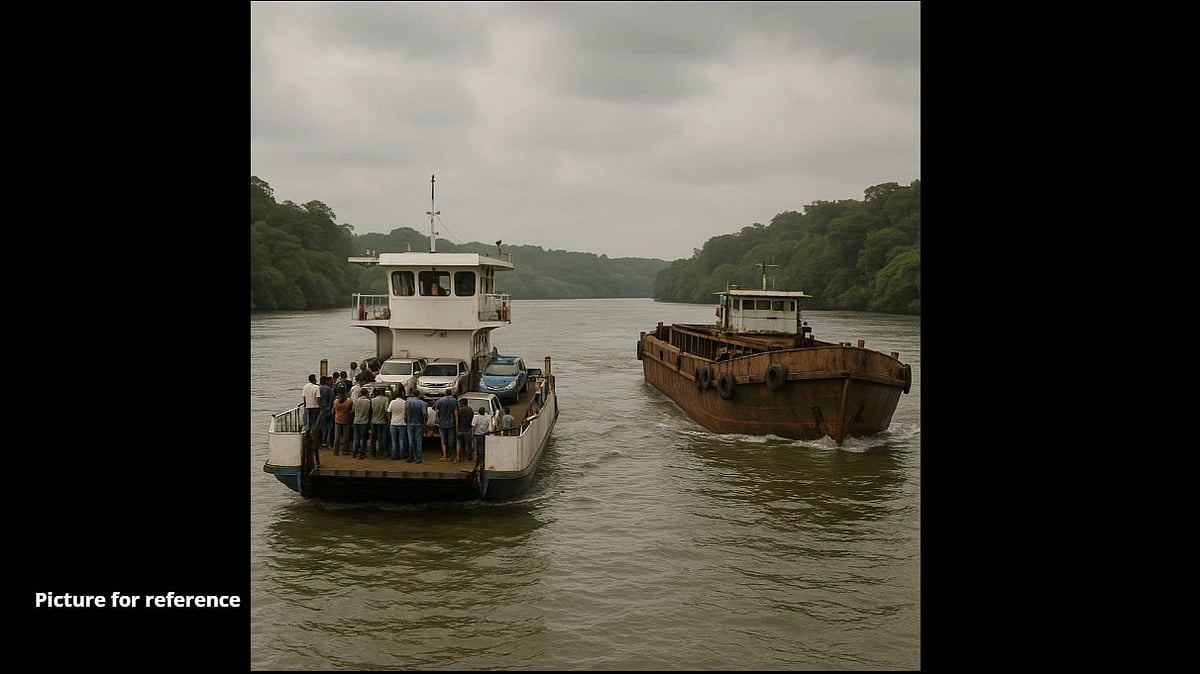 Ferry Stalls Mid-River at Cumbharjua; Collision with Barge Narrowly Avoided