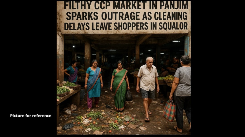 Filthy CCP Market in Panjim Sparks Outrage as Cleaning Delays Leave Shoppers in Squalor