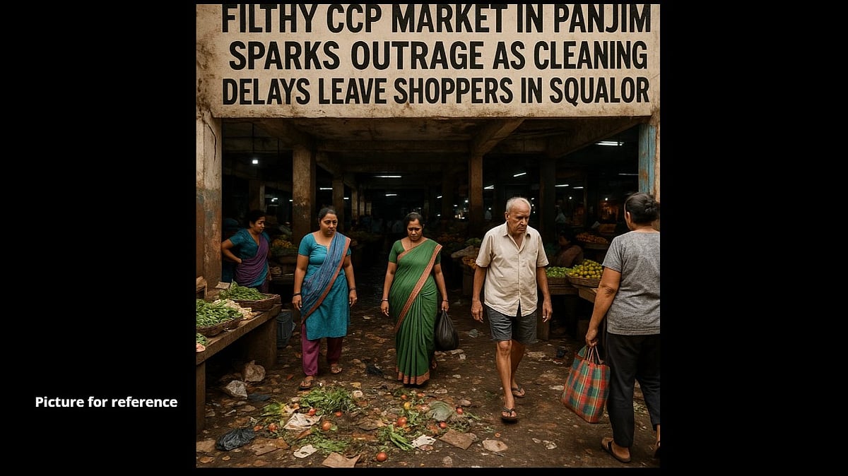 Filthy CCP Market in Panjim Sparks Outrage as Cleaning Delays Leave Shoppers in Squalor