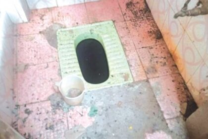 Filthy state of toilets at Govt library