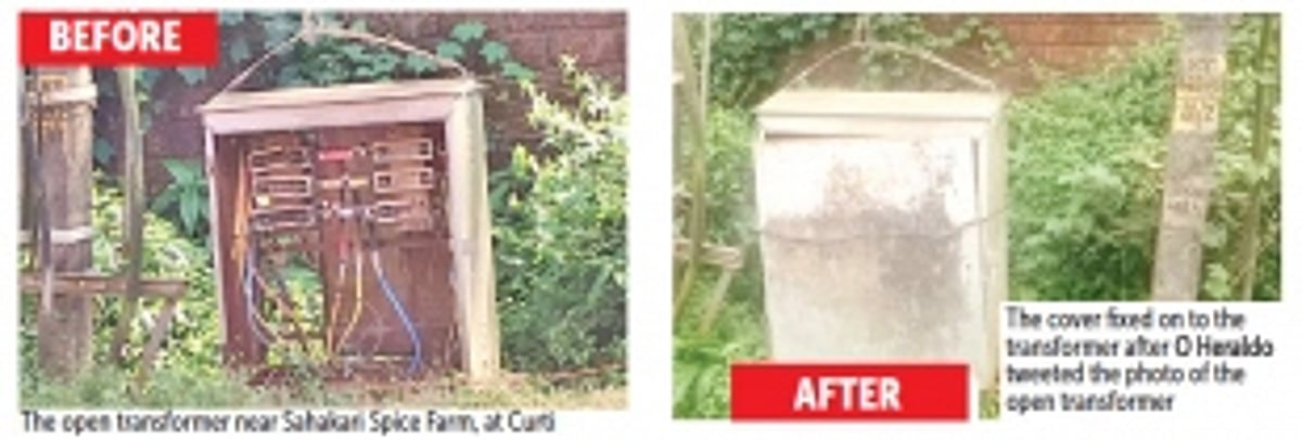 Finally, Electricity Department covers open transformer at Curti