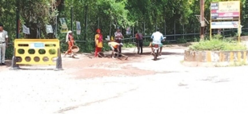 Finally, PWD begins filling up potholed roads in Vasco