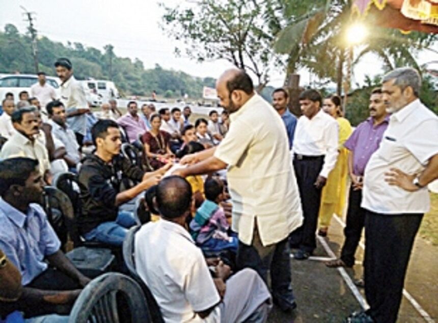 Financial aid given to kin of Goan victims 1 Financial aid given to kin of Goan victims