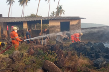 Fire Engulfs Hindu Crematorium Wood at Siolim; no casualties reported