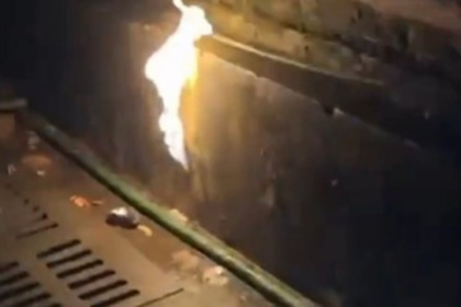 Fire Erupts Near Taleigao Football Ground, Suspected Gas Pipeline Leak Causes Panic