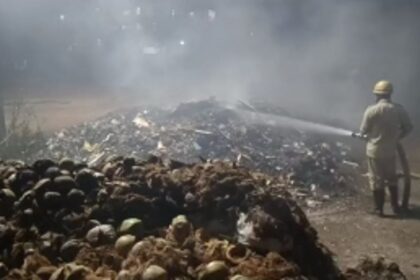 Fire Erupts at Margao's Costa Ground Due to Prolonged Garbage Dumping