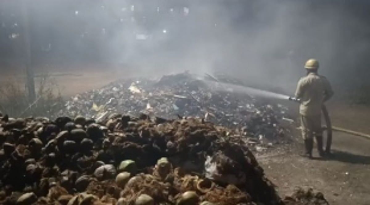 Fire Erupts at Margao's Costa Ground Due to Prolonged Garbage Dumping