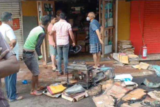 Fire Erupts at Paras Medical Store Near Vishant Theatre Aquem; Quick Response Prevents Further Damage