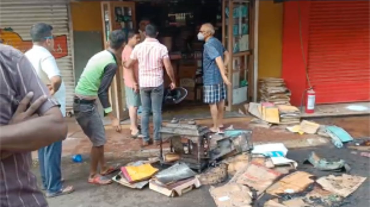 Fire Erupts at Paras Medical Store Near Vishant Theatre Aquem; Quick Response Prevents Further Damage