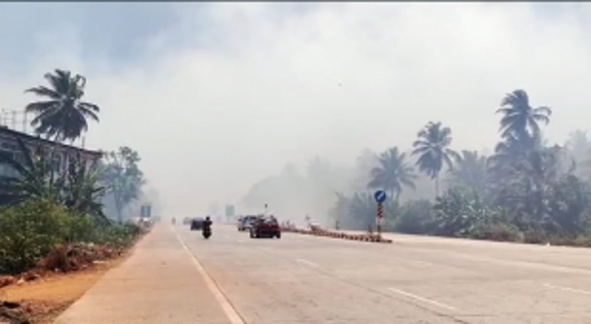 Fire & Smoke at Agassaim cause nuisance to commuters