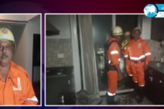 Fire breaks out at an unoccupied apartment in Siolim