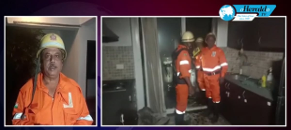 Fire breaks out at an unoccupied apartment in Siolim