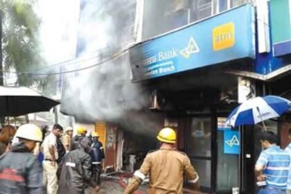 Fire breaks out in Cansaulim  supermarket causing huge loss