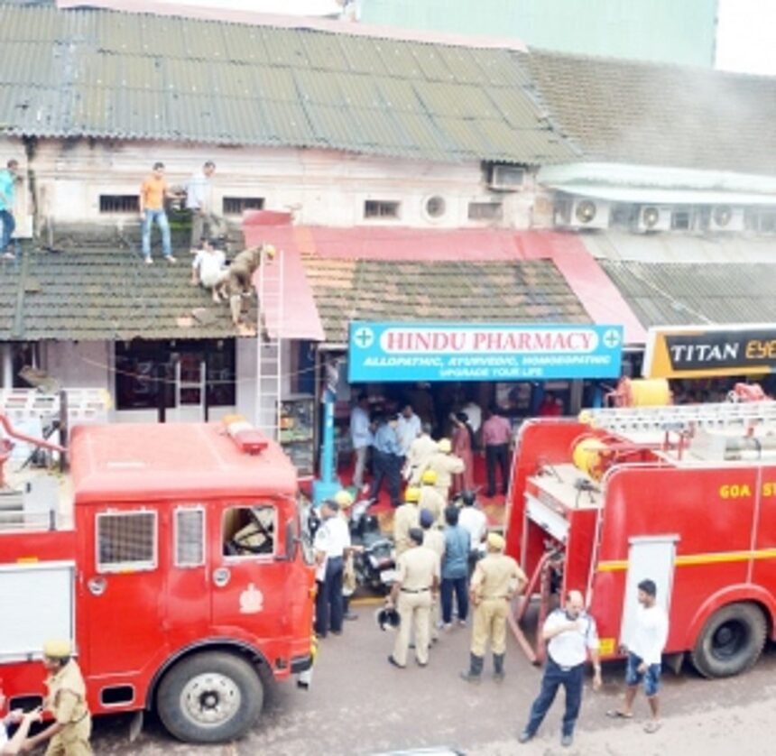 Fire breaks out in Margao pharmacy