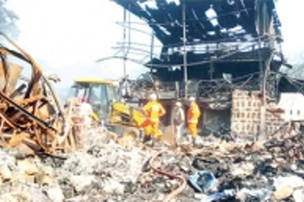 Fire leaves National Highway blocked for almost 30 hours, detours cause traffic chaos