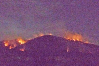 Fire on hillock near Chapoli Dam still burning, but under control