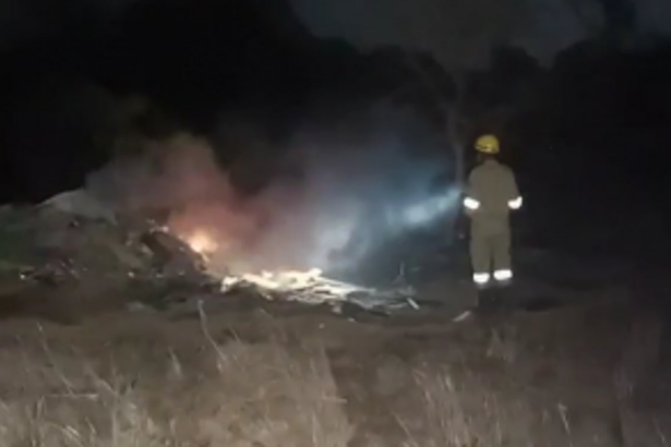 Firebreaks out in the bushes near the Aguada helipad