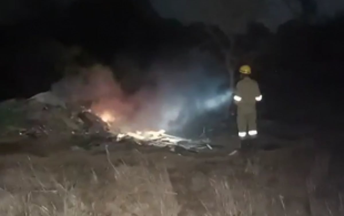 Firebreaks out in the bushes near the Aguada helipad