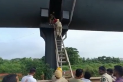 Firemen rescue woman from atop flyover pillar in Dabolim