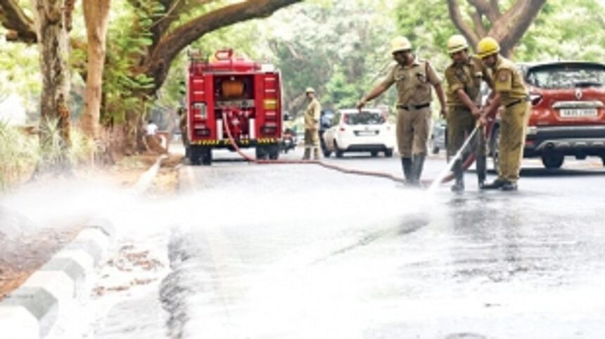 First showers effect! Motorists skid off the road