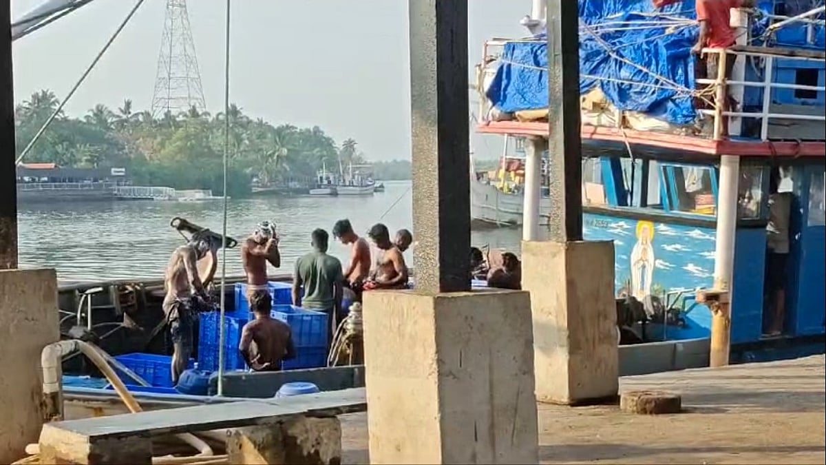 Fishing Labourers Bathe on Trawler, Risk Polluting Sal River at Cholera-Hit Cutbona Jetty