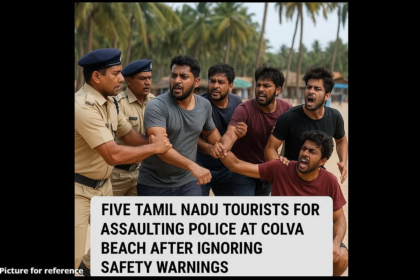 Five Tamil Nadu Tourists Arrested for Assaulting Police at Colva Beach After Ignoring Safety Warnings
