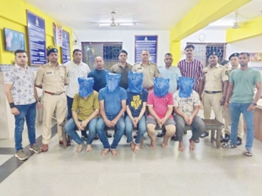 Five arrested for fighting  in a public place