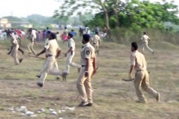 Five cops injured in trying to stop bullfight, 3 scribes in melee