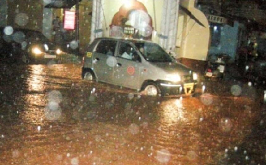 Flash showers catch Margao off guard