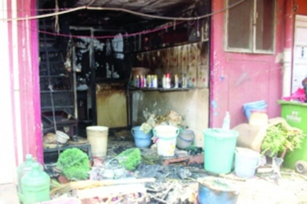 Flowers burned to a cinder in Vasco