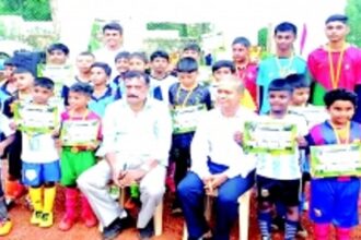 Football summer coaching  camp held at Ponda