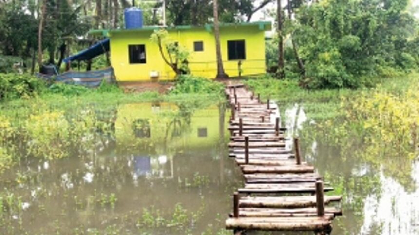 For 20 years, this Morjim family is entering their home crossing a temporary bridge built by them 1 For 20 years, this Morjim family is entering their home crossing a temporary bridge built by them