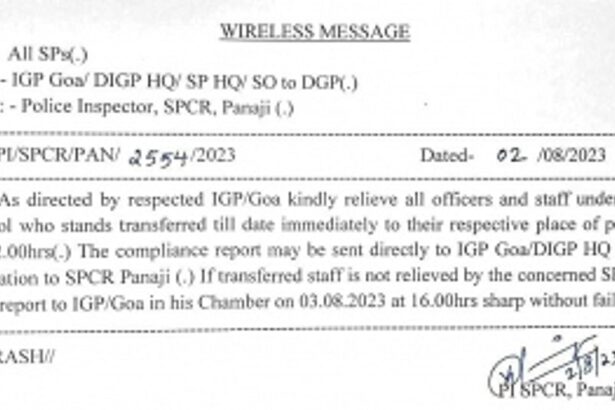 For over a year many Goa cops simply refused to leave their postings to  join their new ones