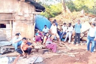 Four families rendered homeless as scrapyard fire guts shanties