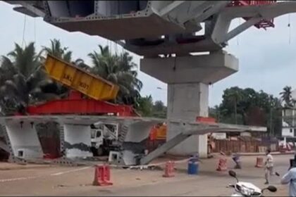 Four injured in Porvorim bridge mishap during deck lifting operation