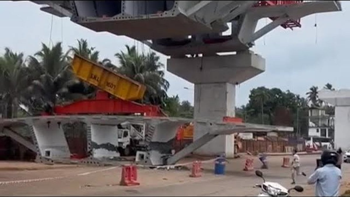Four injured in Porvorim bridge mishap during deck lifting operation