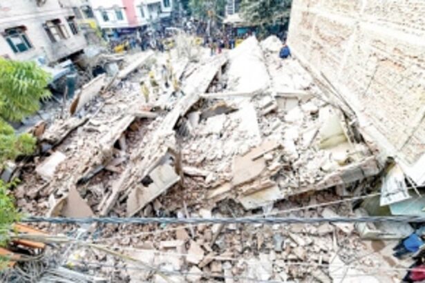 Four-storey building collapses  in Karol Bagh; case registered